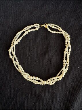 Classic Multi-Strand Pearl Necklace Choker